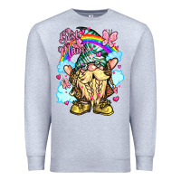 Heather Grey best mom gnome rainbow clouds butterfly glitter Premium Sweatshirt - LillyAllenDesigns