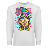 Best Mom Gnome Rainbow Clouds Butterfly Glitter Premium Sweatshirt | Teevron