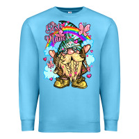 Ocean Blue best mom gnome rainbow clouds butterfly glitter Premium Sweatshirt - LillyAllenDesigns