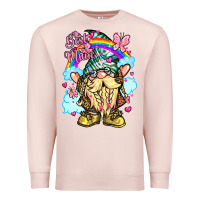 Pale Pink best mom gnome rainbow clouds butterfly glitter Premium Sweatshirt - LillyAllenDesigns