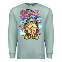 Seafoam best mom gnome rainbow clouds butterfly glitter Premium Sweatshirt - LillyAllenDesigns
