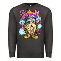 Smoke best mom gnome rainbow clouds butterfly glitter Premium Sweatshirt - LillyAllenDesigns