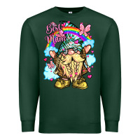 Sports Green best mom gnome rainbow clouds butterfly glitter Premium Sweatshirt - LillyAllenDesigns