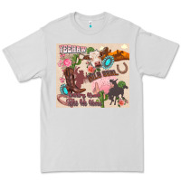 Dove Grey yeehaw western Premium Tee - Zillion Design Studio