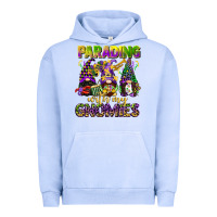 Pigment Grape Ice parading with my gnomies mardi gras Urban Hoodie - CowGirlArtShop