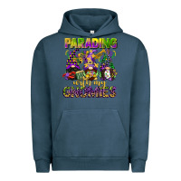 Pigment Midnight Navy parading with my gnomies mardi gras Urban Hoodie - CowGirlArtShop