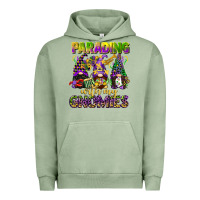 Pigment Oil Green parading with my gnomies mardi gras Urban Hoodie - CowGirlArtShop