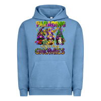 Pigment Pebble Blue parading with my gnomies mardi gras Urban Hoodie - CowGirlArtShop