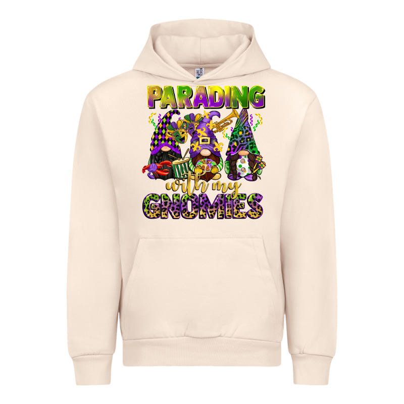 Parading With My Gnomies Mardi Gras Urban Hoodie by CowGirlArtShop | Teevron