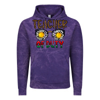 Cloud Purple teacher of duty Vintage Hoodie - CowhideDigitalArt
