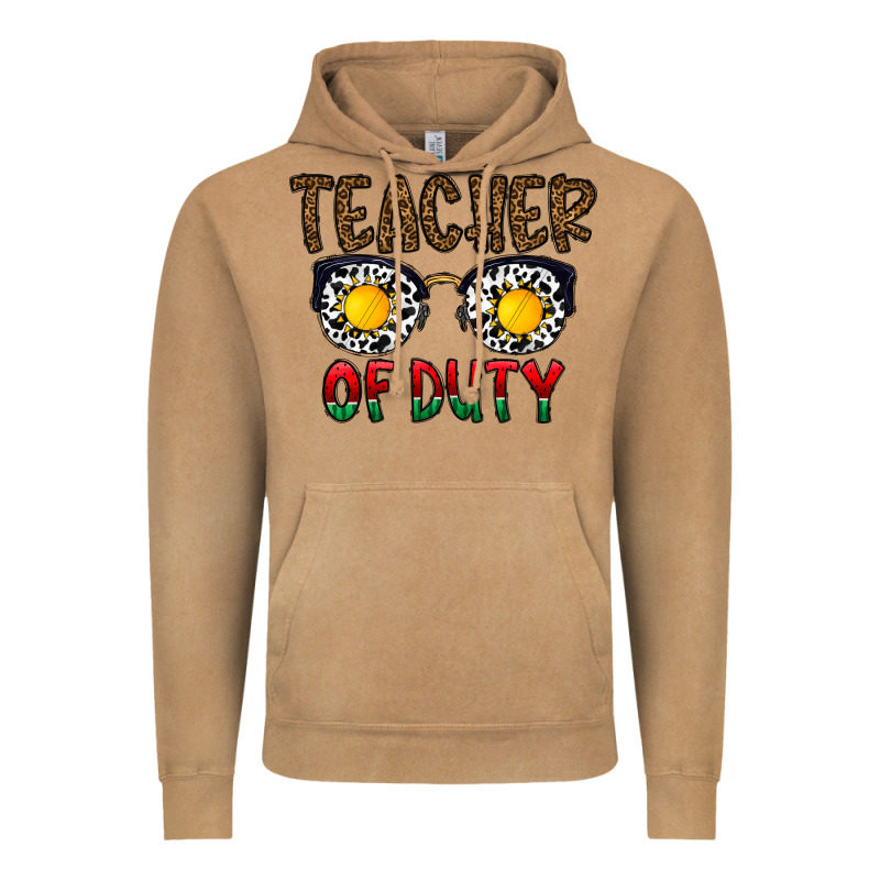 Teacher Of Duty Vintage Hoodie by CowhideDigitalArt | Teevron