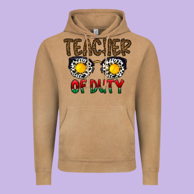 Teacher Of Duty Vintage Hoodie Designed By Cowhidedigitalart