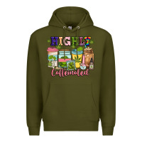 Army Green highly caffeinated Premium Hoodie - JahusDesignShop