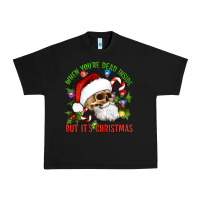 Black When You're Dead Inside But It's Christmas Hippie Skeleton Santa Urban Heavy Tee - Artiststas
