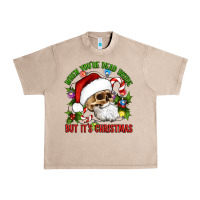 French Oak When You're Dead Inside But It's Christmas Hippie Skeleton Santa Urban Heavy Tee - Artiststas