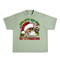 Oil Green When You're Dead Inside But It's Christmas Hippie Skeleton Santa Urban Heavy Tee - Artiststas