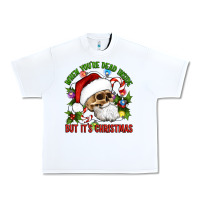 White When You're Dead Inside But It's Christmas Hippie Skeleton Santa Urban Heavy Tee - Artiststas