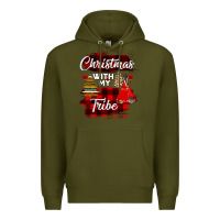 Army Green Christmas With My Tribe Premium Hoodie - Bettercallsaul