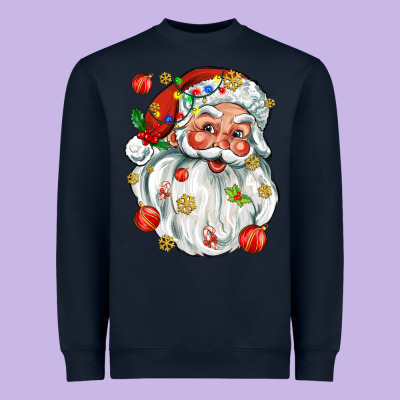 Santa With Little Christmas Heavyweight Sweatshirt Designed By Adodesignshop