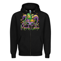 Black mardi gras Zipper Hoodie - MaliasSmallBusiness