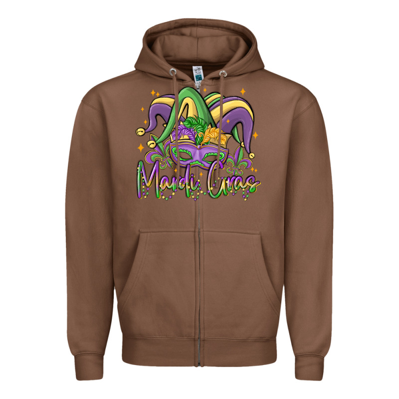 Mardi Gras Zipper Hoodie by MaliasSmallBusiness | Teevron