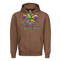 Chestnut mardi gras Zipper Hoodie - MaliasSmallBusiness