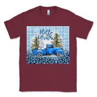 Burgundy hello winter snowman truck Classic Tee - AdoDesignShop