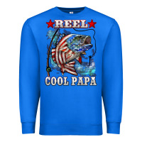 True Royal reel cool papa american flag bass fishing Premium Sweatshirt - LillyAllenDesigns