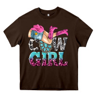 Chocolate Brown cow girl Heavy Core Tee - texasbilliewilder
