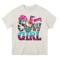 Cream cow girl Heavy Core Tee - texasbilliewilder