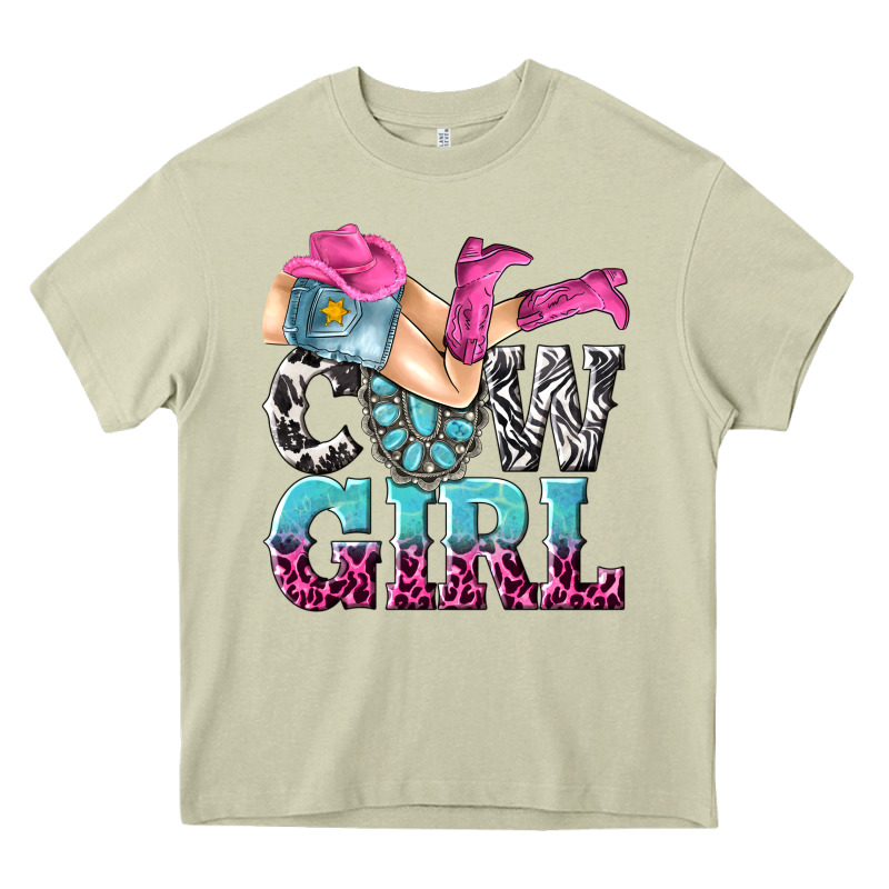 Cow Girl Heavy Core Tee by texasbilliewilder | Teevron