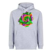 Heather Grey halloween patch  1 Heavyweight Hoodie - BundleAndBundleShop