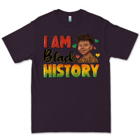 Plum i am black history with afro black boy Premium Tee - texasbilliewilder