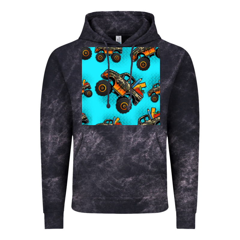 Monster Truck Pre Teen Seamless Pattern Vintage Hoodie by HRA Design Shop | Teevron