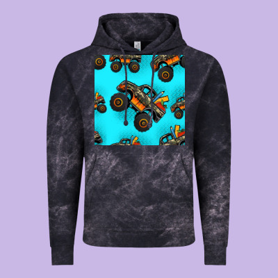 Monster Truck Pre Teen Seamless Pattern Vintage Hoodie Designed By Hra Design Shop