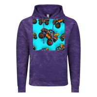 Cloud Purple monster truck pre teen seamless pattern Vintage Hoodie - HRA Design Shop