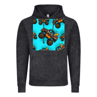 Vintage Black monster truck pre teen seamless pattern Vintage Hoodie - HRA Design Shop