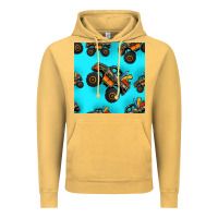 Vintage Mustard monster truck pre teen seamless pattern Vintage Hoodie - HRA Design Shop