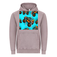 Vintage Zinc monster truck pre teen seamless pattern Vintage Hoodie - HRA Design Shop