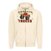 Sandshell easily distracted by trucks Zipper Hoodie - MaliasSmallBusiness