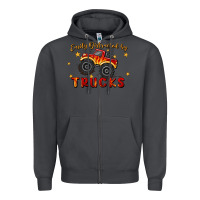Smoke easily distracted by trucks Zipper Hoodie - MaliasSmallBusiness