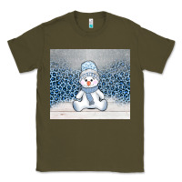 Army Green winter snowman Classic Tee - AdoDesignShop