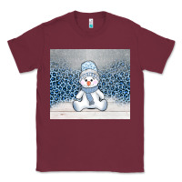 Burgundy winter snowman Classic Tee - AdoDesignShop
