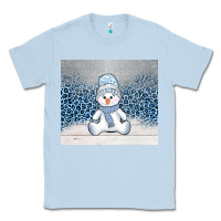 Dusty Blue winter snowman Classic Tee - AdoDesignShop