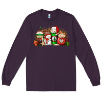 Plum Christmas snow coffee cups Long Sleeve Tee - Jasminsmagicworld