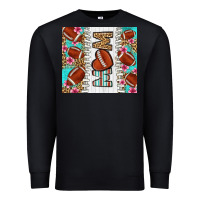 Black american football mom Premium Sweatshirt - LillyAllenDesigns