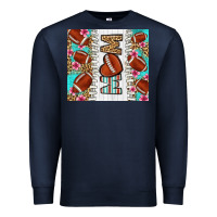 Navy american football mom Premium Sweatshirt - LillyAllenDesigns