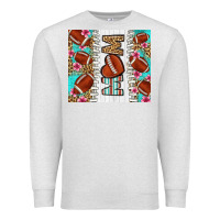Oatmeal Heather american football mom Premium Sweatshirt - LillyAllenDesigns