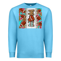 Ocean Blue american football mom Premium Sweatshirt - LillyAllenDesigns