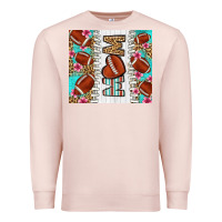 Pale Pink american football mom Premium Sweatshirt - LillyAllenDesigns